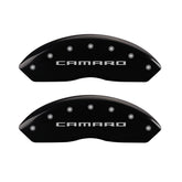 MGP 4 Caliper Covers Engraved Front & Rear Gen 5/Camaro Black finish silver ch