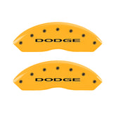 MGP 4 Caliper Covers Engraved Front & Rear With out stripes/Dodge Yellow finish black ch