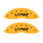 MGP 4 Caliper Covers Engraved Front & Rear Gen 2/Viper Yellow Finish Black Ch