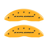 MGP 4 Caliper Covers Engraved Front & Rear Explorer Yellow finish black ch