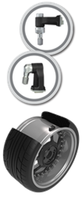 Schrader TPMS Sensor - Clamp-In Programmable 90 Degree EZ-Sensor ( valve stem not included )