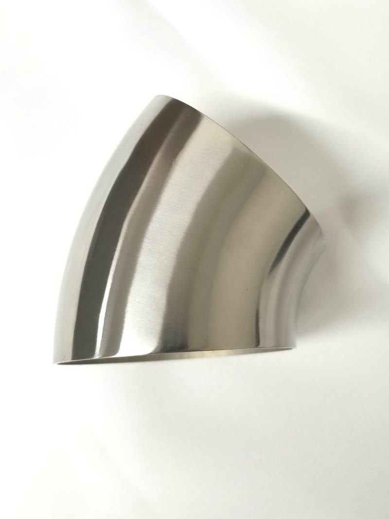 Ticon Industries 2.50in Diameter 45 Degree 1.2D/3in CLR 1mm/.039in Wall Thickness Titanium Elbow Ticon Industries 2.50in Diameter 45 Degree 1.2D/3in CLR 1mm/.039in Wall Thickness Titanium Elbow