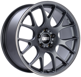 BBS CH-R 19x9.5 5x112 ET35 Satin Titanium Polished Rim Protector Wheel -82mm PFS/Clip Required