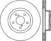StopTech Power Slot 09-10 Subaru Impreza CRYO Front Left Slotted Rotor