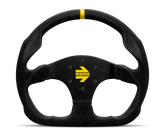 Momo MOD30 Steering Wheel 320 mm - Black Suede/Black Spokes/1 Stripe