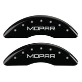 MGP 4 Caliper Covers Engraved Front & Rear MOPAR Black finish silver ch