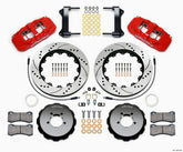 Wilwood AERO6 Front Hat Kit 14.00 Drilled Red 1999-2012 Subaru WRX w/Lines