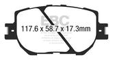 EBC 14+ Lexus IS250 2.5 Redstuff Front Brake Pads