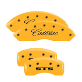 MGP 4 Caliper Covers Engraved Front & Rear MGP Yellow Finish Black Char 2004 GMC Savana 1500
