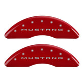 MGP 4 Caliper Covers Engraved Front 2015/Mustang Engraved Rear 2015/GT Red finish silver ch