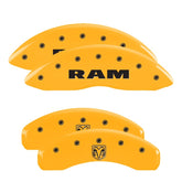 MGP 4 Caliper Covers Engraved Front & Rear Mopar Yellow Finish Black Char 2010 Dodge Nitro