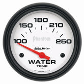 Autometer Phantom 66mm 100-250 Deg F Short Sweep Electonic Water Temperature Gauge