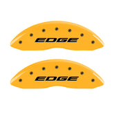 MGP 4 Caliper Covers Engraved Front & Rear EDGE/2015 Yellow finish black ch