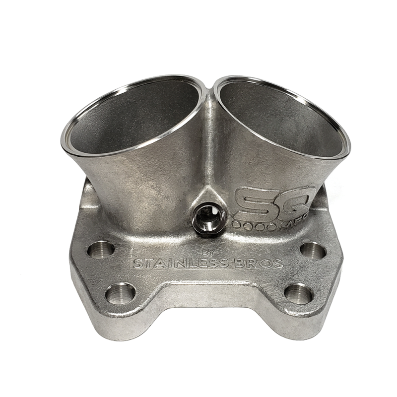 Ticon Industries 2.25in T4 Collector w/ Divided Inlet - Sequence Manufacturing Ticon Industries 2.25in T4 Collector w/ Divided Inlet - Sequence Manufacturing