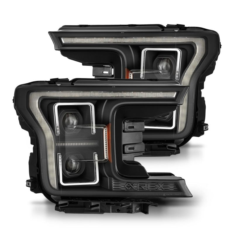 AlphaRex 18-21 Ford F150 PRO-Series Projector Headlights - Black w/DRL & Seq Signal AlphaRex 18-21 Ford F150 PRO-Series Projector Headlights - Black w/DRL & Seq Signal