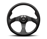 Momo Jet Steering Wheel 320 mm - Black AirLeather/Black Spokes