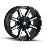 Mayhem 8104 Arsenal 17x9 / 5x114.3 BP / 18mm Offset / 87mm Hub Black/Machined Face Wheel
