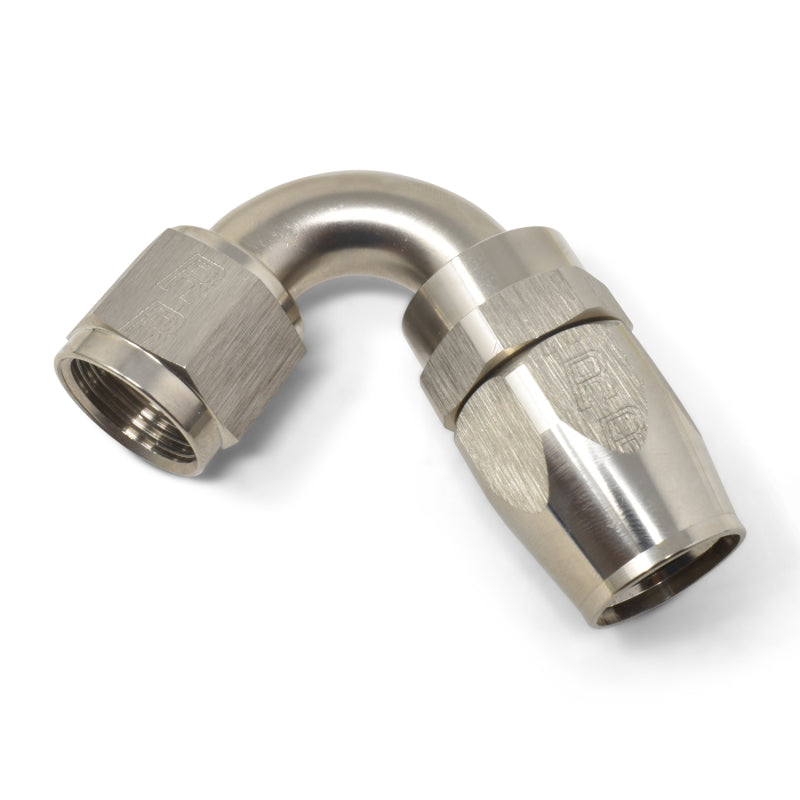 Russell Performance -10 AN Endura 120 Degree Full Flow Swivel Hose End (With 15/16in Radius) Russell Performance -10 AN Endura 120 Degree Full Flow Swivel Hose End (With 15/16in Radius)