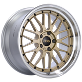 BBS LM 19x10 5x120 ET25 Gold Center Polished Lip Wheel -82mm PFS/Clip Required