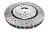 DBA 06-17 Audi RS3 8V Sedan 5000 Fully Assembled 2-Pc Clear Anodized Hat T3 Drilled/Dimpled Rotor