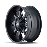 ION Type 181 18x9 / 8x165.1 BP / -12mm Offset / 130.8mm Hub Satin Black/Milled Spokes Wheel