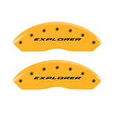 MGP 4 Caliper Covers Engraved Front & Rear Explorer Yellow Finish Black Char 2006 Ford Explorer