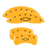 MGP 4 Caliper Covers Engraved Front & Rear Bowtie Yellow Finish Black Char 2000 Chevrolet Camaro