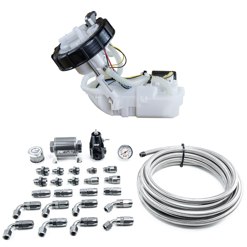 DeatschWerks 01-05 Honda Civic/02-06 Acura RSX DW400 Pump Module & Return Kit w/CPE Fuel Lines DeatschWerks 01-05 Honda Civic/02-06 Acura RSX DW400 Pump Module & Return Kit w/CPE Fuel Lines