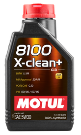Motul 1L Synthetic Engine Oil 8100 5W30 X-CLEAN - LL04- MB 229.51- 504.00-507.00