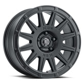 ICON Ricochet 17x8 5x4.5 38mm Offset 6in BS Satin Black Wheel