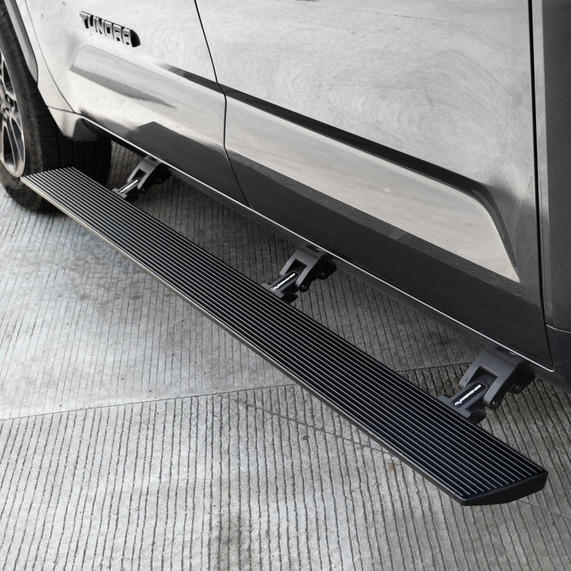 Go Rhino 22-23 Toyota Tundra CrewMax Cab 4dr E-BOARD E1 Electric Running Board Kit - Tex. Blk Go Rhino 22-23 Toyota Tundra CrewMax Cab 4dr E-BOARD E1 Electric Running Board Kit - Tex. Blk