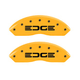 MGP 4 Caliper Covers Engraved Front & Rear Edge Yellow finish black ch