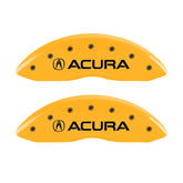 MGP 4 Caliper Covers Engraved Front & Rear Acura Yellow Finish Black Char 2017 Acura MDX