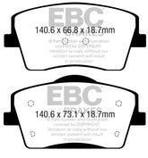 EBC 2018+ Volvo XC40 T4 Yellowstuff Front Brake Pads