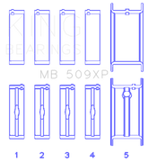 King Chevrolet 400 V8 (Size +0.001) Main Bearing Set
