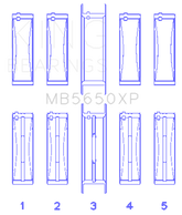 King Ford 370ci/429ci/460ci 16v OHV Crankshaft Main Bearing Set (Set of 5)