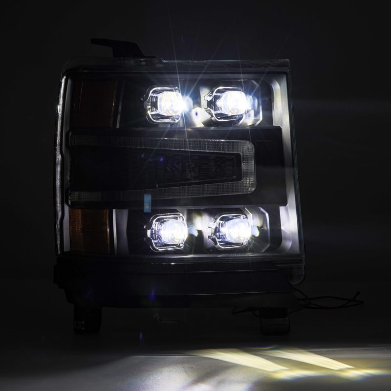 AlphaRex 16-18 Chevy 1500HD NOVA-Series LED Proj Headlights BK w/Actv Lgt/SeqSig & DRL (Req 810023) AlphaRex 16-18 Chevy 1500HD NOVA-Series LED Proj Headlights BK w/Actv Lgt/SeqSig & DRL (Req 810023)