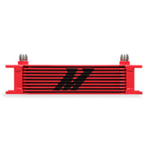 Mishimoto Universal 10 Row Oil Cooler - Red