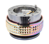 NRG Quick Release Kit - Pyramid Edition - Gunmetal Body / Neochrome Pyramid Ring