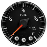 Autometer Spek-Pro Gauge Fuel Level 2 1/16in 0-270 Programmable Blk/Chrm