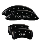 MGP 4 Caliper Covers Engraved Front & Rear MGP Black finish silver ch
