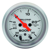 Autometer Ultra-Lite 52mm 15 PSI Electronic Boost Gauge w/ Peak & Warn