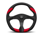 Momo Quark Steering Wheel 350 mm - Black Poly/Black Spokes