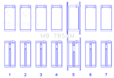King Ford 200 3.3L 12V Main Bearing Set