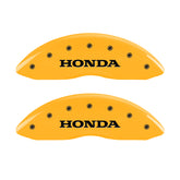 MGP 4 Caliper Covers Engraved Front Honda Engraved Rear Pilot/2016 Yellow finish black ch
