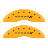MGP 4 Caliper Covers Engraved F & R Stripes/Dodge Yellow Finish Black Char 2010 Dodge Ram 3500