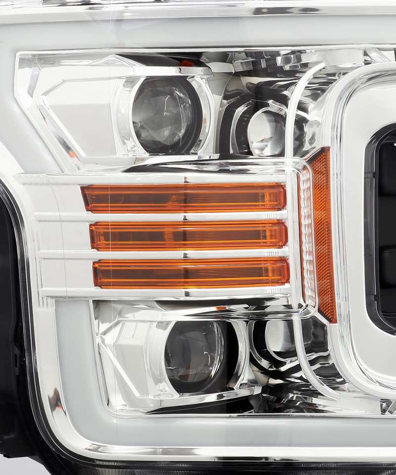 AlphaRex 18-19 Ford F-150 PRO-Series Projector Headlights Plank Style Chrm w/Activ Light/Seq Signal AlphaRex 18-19 Ford F-150 PRO-Series Projector Headlights Plank Style Chrm w/Activ Light/Seq Signal