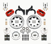 Wilwood Forged Dynalite Front Kit 12.19in Drilled Red 59-64 Chevy Impala / 63-64 Corvette