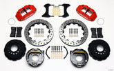 Wilwood Narrow Superlite 4R Rear P-Brk Kit 12.88in Drilled Red Chevy 12 Bolt w/ C-Clips Stggrd mt