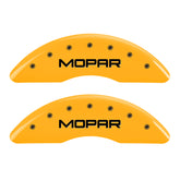 MGP 4 Caliper Covers Engraved Front & Rear MOPAR Yellow finish black ch